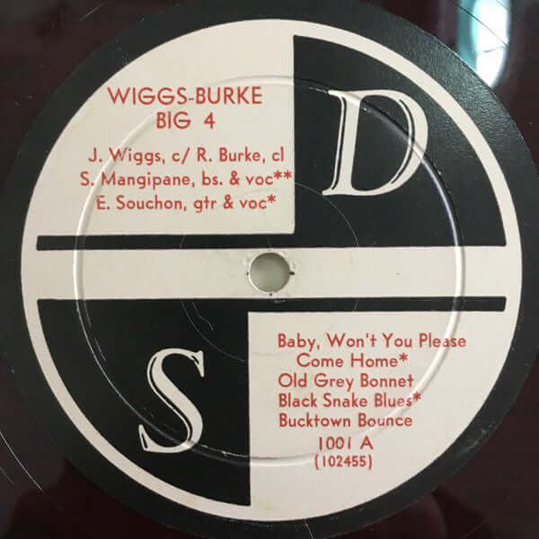 Johhny Wiggs And Raymond Burke's Big Four : Wiggs-Burke Big 4 (10", Album, Red)
