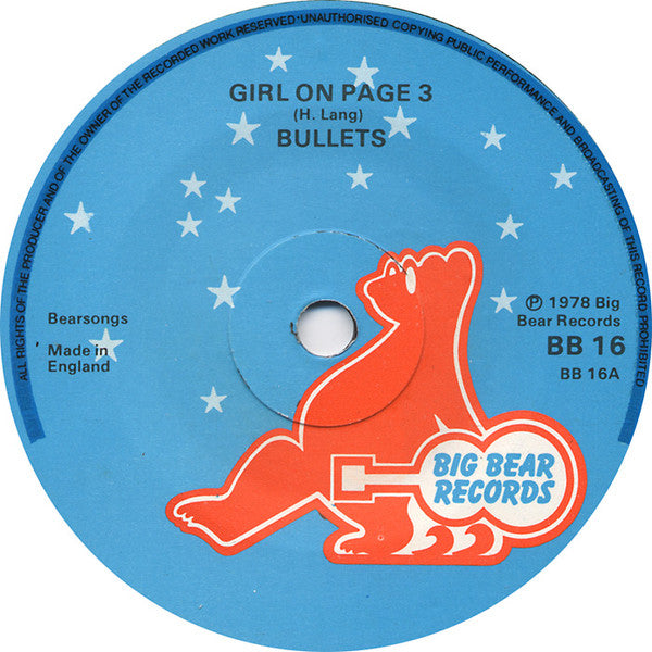 Bullets (2) : Girl On Page 3 (7")