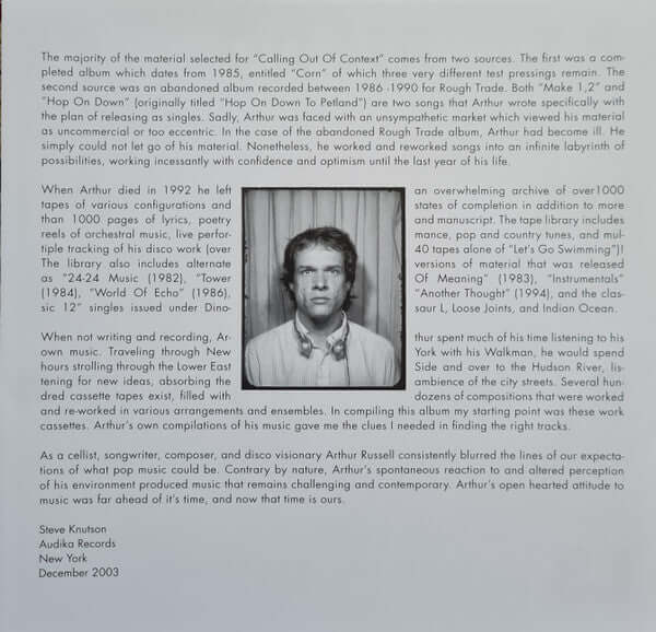 Arthur Russell : Calling Out Of Context (2xLP, Comp, RP)