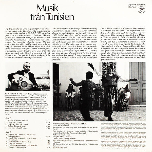 Various : Musik Från Tunisien (LP, Comp, Gat)