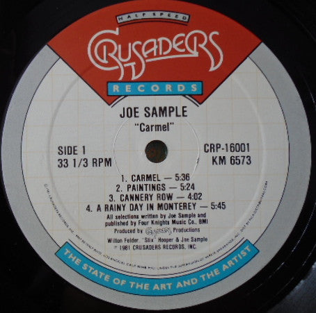 Joe Sample : Carmel (LP, Album, Hal)
