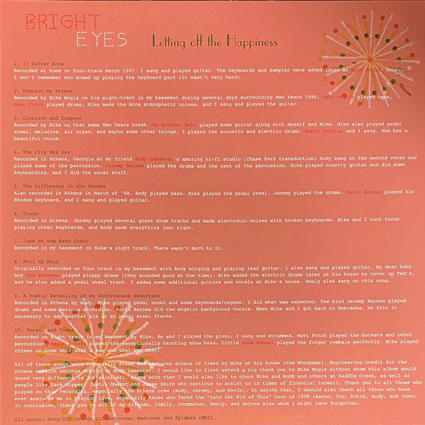 Bright Eyes : Letting Off The Happiness (LP, Album, RE)