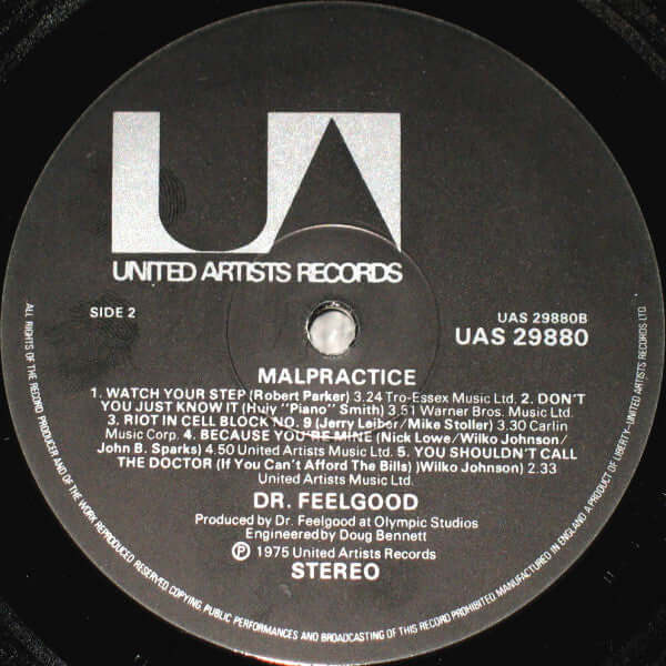 Dr. Feelgood : Malpractice (LP, Album)