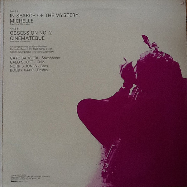 Gato Barbieri Quartet : In Search Of The Mystery (LP, Album, RE)