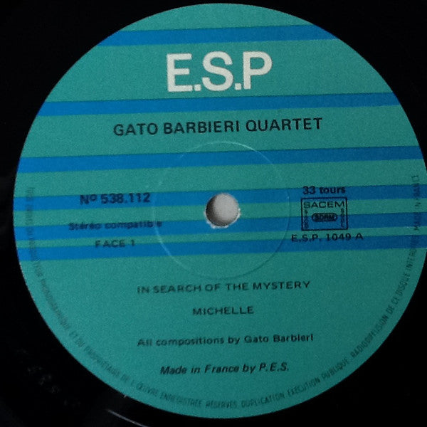 Gato Barbieri Quartet : In Search Of The Mystery (LP, Album, RE)