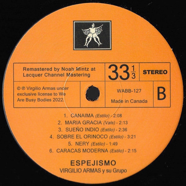 Virgilio Armas Y Su Grupo* : Espejismo (LP, Album, RM)