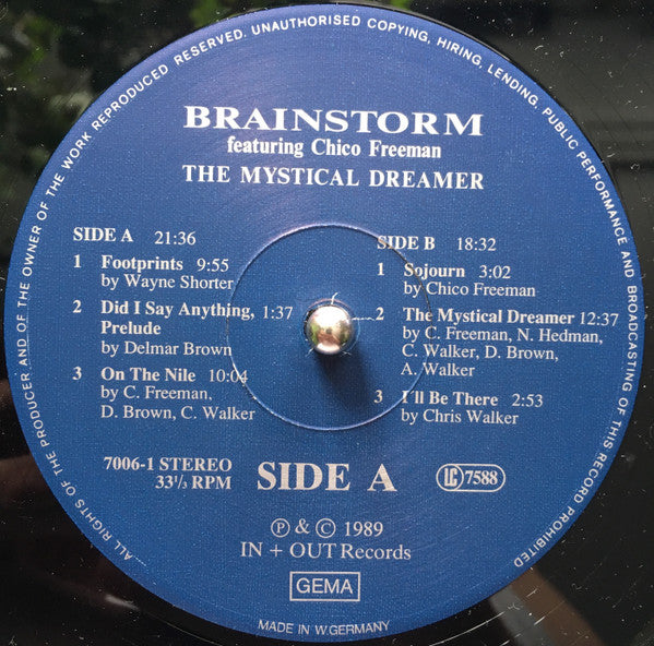 Brainstorm (25) Featuring Chico Freeman : The Mystical Dreamer (LP, Album)