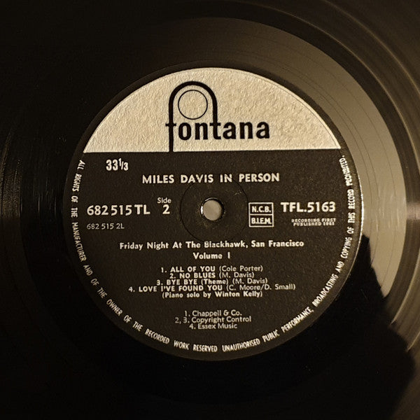 Miles Davis : In Person, Friday Night At The Blackhawk, San Francisco, Volume I (LP, Album, Mono)