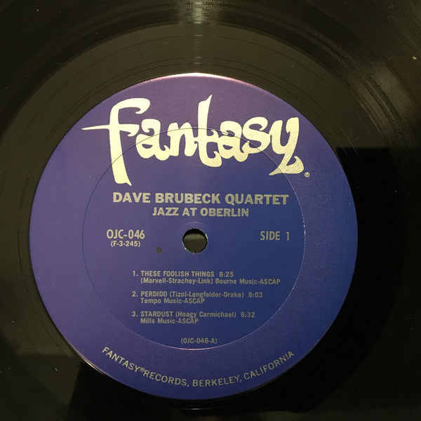 The Dave Brubeck Quartet : Jazz At Oberlin (LP, Album, Mono, RE)