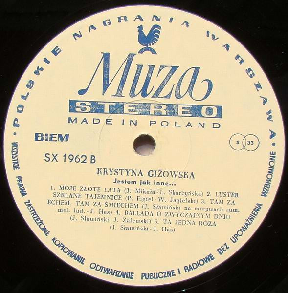 Krystyna Giżowska : Jestem Jak Inne... (LP, Album)