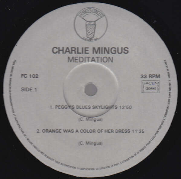 Charles Mingus : Meditation (LP, Album)