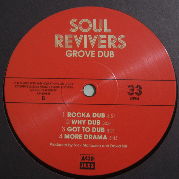 Soul Revivers : Grove Dub (LP, Album)