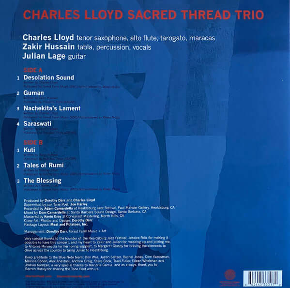 Charles Lloyd : Trios: Sacred Thread (LP, Album)