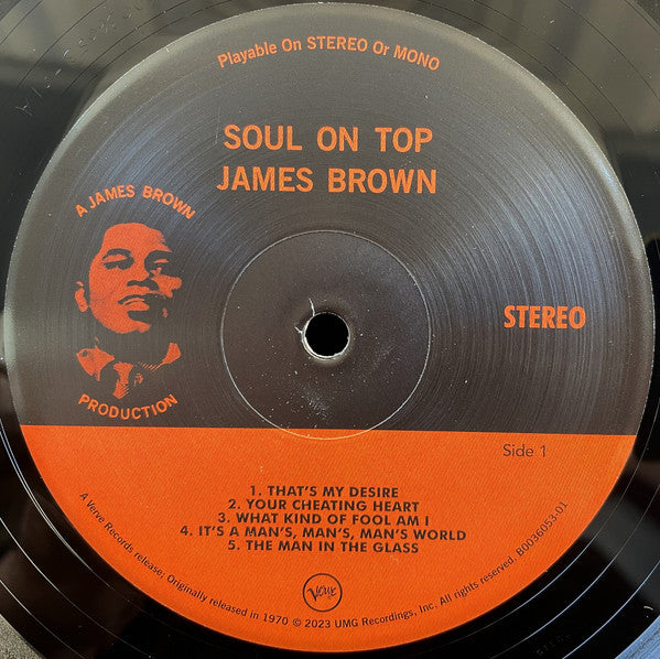 James Brown With Oliver Nelson Conducting Louie Bellson Orchestra : Soul On Top (LP, Album, RE, Gat)