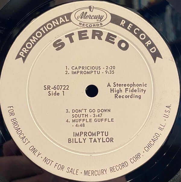 Billy Taylor : Impromptu (LP, Album, Promo)