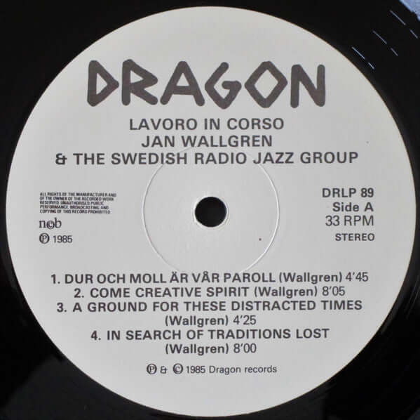 Jan Wallgren & Radiojazzgruppen : Lavoro In Corso (LP, Album)