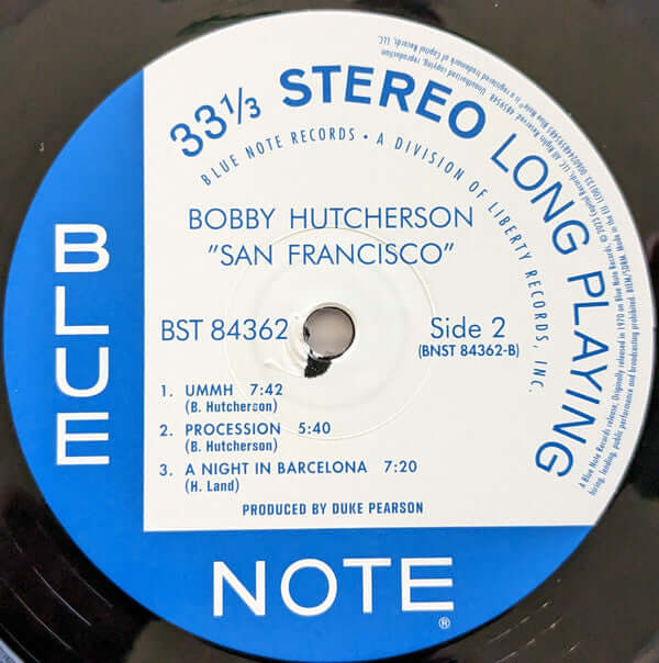 Bobby Hutcherson Featuring Harold Land : San Francisco (LP, Album, RE, 180)