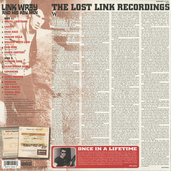 Link Wray : White Lightning: Lost Cadence Sessions ’58 (LP, Comp, Mono, RP)