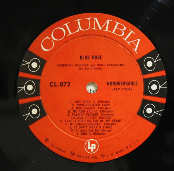 Rosemary Clooney And Duke Ellington And His Orchestra : Blue Rose (LP, Album, Mono)