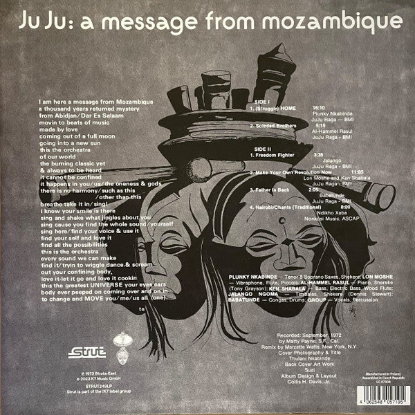 Juju (9) : A Message From Mozambique (LP, Album, RE)