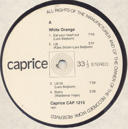 White Orange : White Orange (LP, Album)
