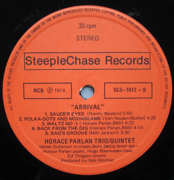 Horace Parlan : Arrival (LP, Album)
