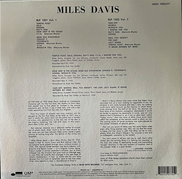 Miles Davis : Volume 1 (LP, Comp, Mono, RE, RM, 180)