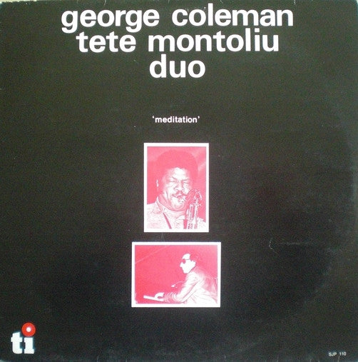 George Coleman - Tete Montoliu Duo : Meditation (LP, Album)