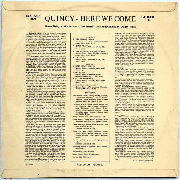 Joe Harris (3), Åke Persson, Benny Bailey : Quincy - Here We Come (LP)