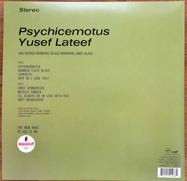 Yusef Lateef : Psychicemotus (LP, Album, RE, Gat)