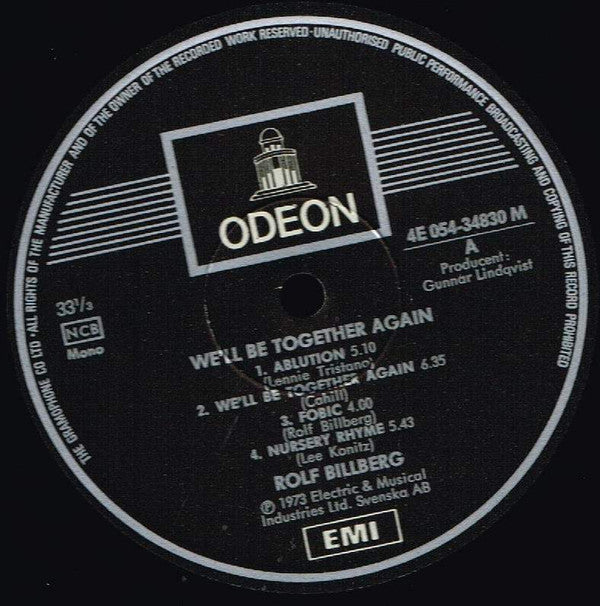 Rolf Billberg : We'll Be Together Again (LP, Album, Mono)