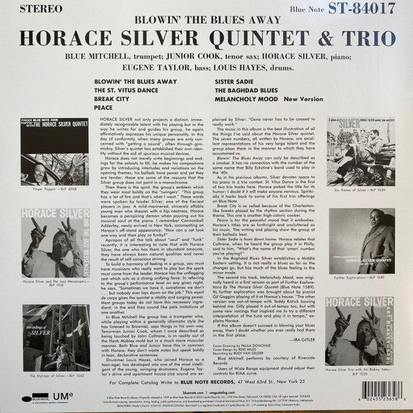 The Horace Silver Quintet & Trio* : Blowin' The Blues Away (LP, Album, RE, 180)