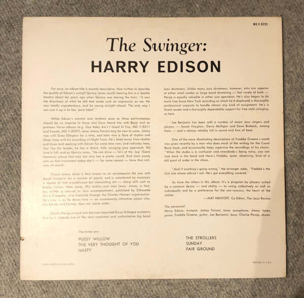 Harry Edison : The Swinger (LP)