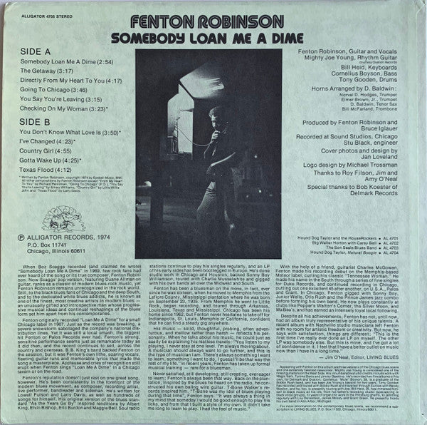 Fenton Robinson : Somebody Loan Me A Dime (LP, Album)