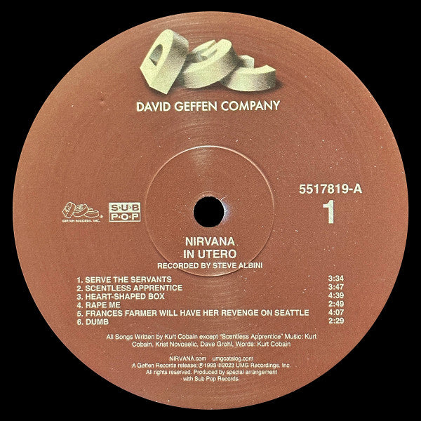 Nirvana : In Utero (Ltd, RM, 30t + LP, Album, RE, 180 + 10", Comp)