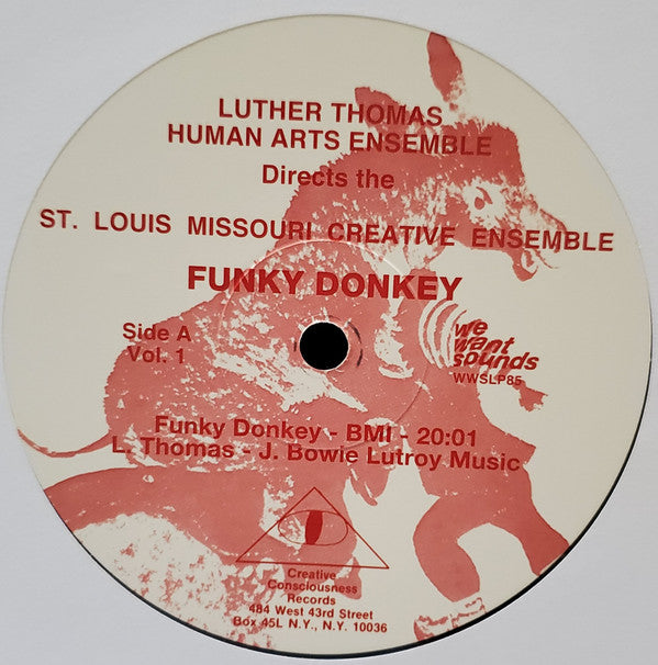 Luther Thomas Human Arts Ensemble* Directs The Saint Louis, Missouri Creative Ensemble* : Funky Donkey Vol. 1 (LP, Album, RE, RM)