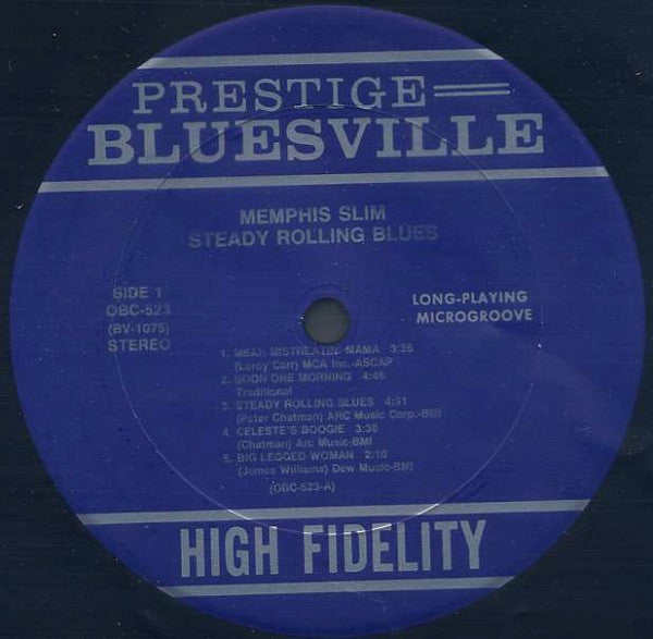 Memphis Slim : Steady Rolling Blues: The Blues Of Memphis Slim (LP, Album, RE)