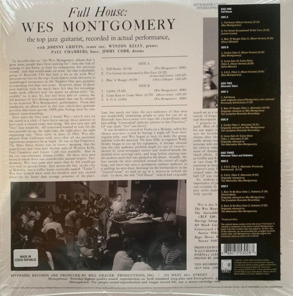 Wes Montgomery : The Complete Full House Recordings (3xLP, Album, RE, RM, 180)