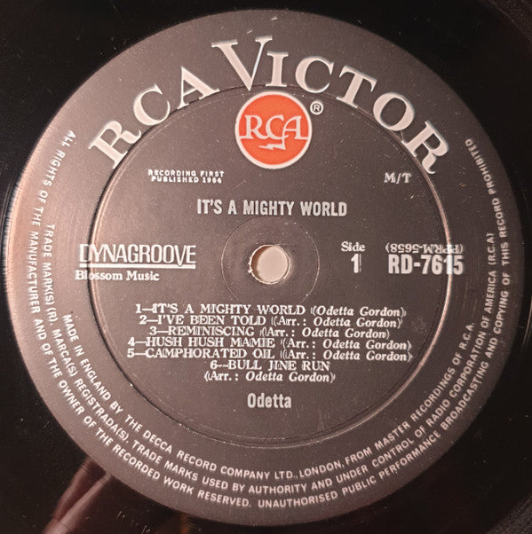Odetta : It's A Mighty World (LP, Album, Mono)