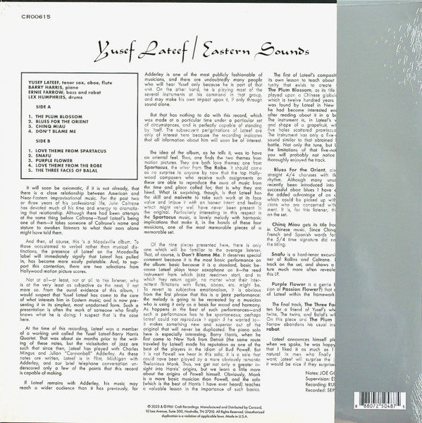 Yusef Lateef ~ Eastern Sounds (Vinyl) - Djungel & Jazz