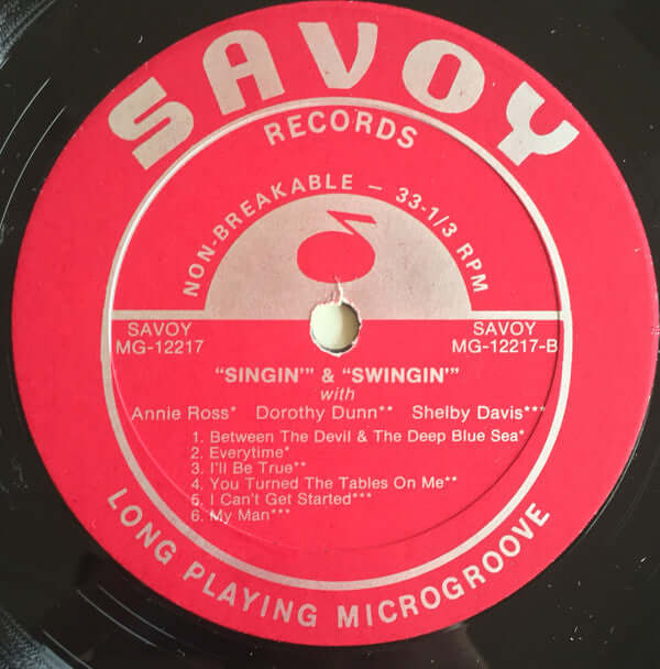 Annie Ross / Dottie Dunn / Shelby Davis : Singin' 'N Swingin' (LP, Comp, Mono)