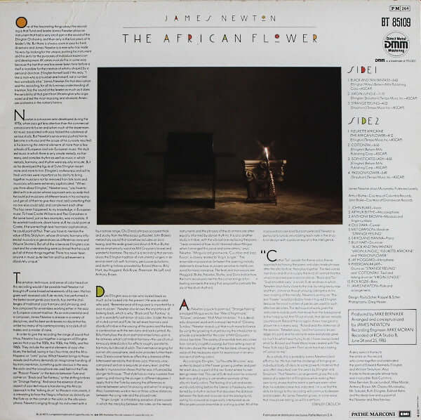 James Newton (2) : The African Flower (The Music Of Duke Ellington & Billy Strayhorn) (LP, Album, Dir)