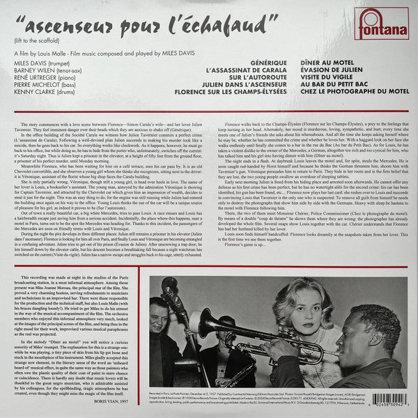 Miles Davis : Ascenseur Pour L'Échafaud (LP, Album, RE, Gat)