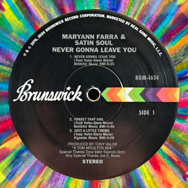 Maryann Farra & Satin Soul : Never Gonna Leave You (LP, Album, Ltd, RE, OG )