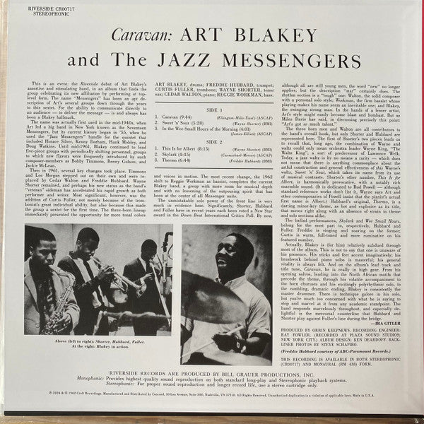 Art Blakey & The Jazz Messengers : Caravan (LP, Album, RE, 180)