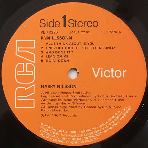 Harry Nilsson : Knnillssonn (LP, Album, Gat)