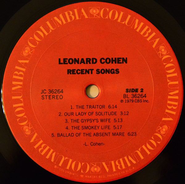 Leonard Cohen : Recent Songs (LP, Album, Ter)