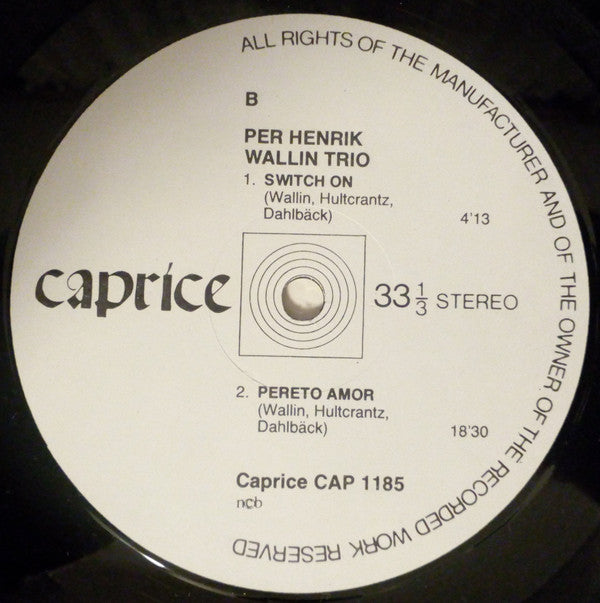Per Henrik Wallin Trio : Per Henrik Wallin Trio (LP)