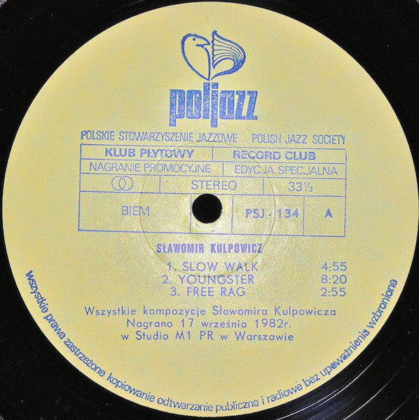 Sławomir Kulpowicz : Three Études / Prasad In Mangalore (LP, Album, Club)