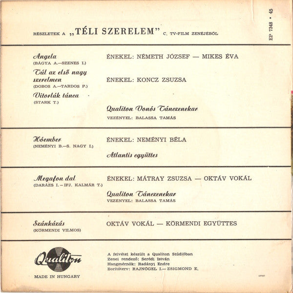 Various : Téli Szerelem (Részletek A TV-Film Zenéjéből) (7", EP)